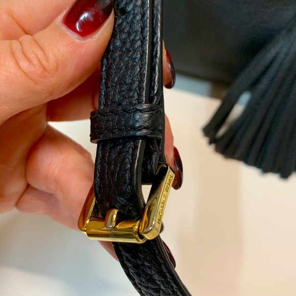 Michael Kors Black Leather Satchel with long strap - Picture 9 of 15